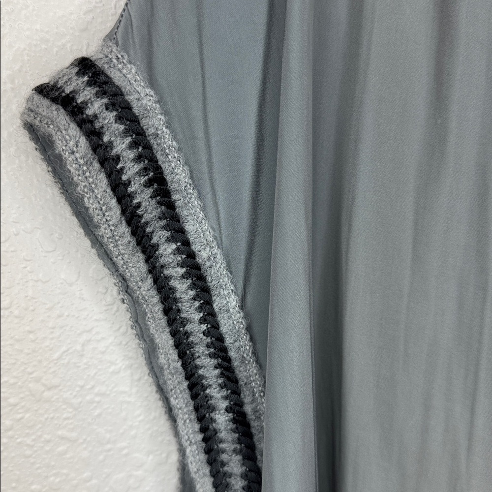 KOCH Fern Pullover Boho Crotchet Charcoal / Greige Relaxed Blouse - XS - Picture 13 of 14